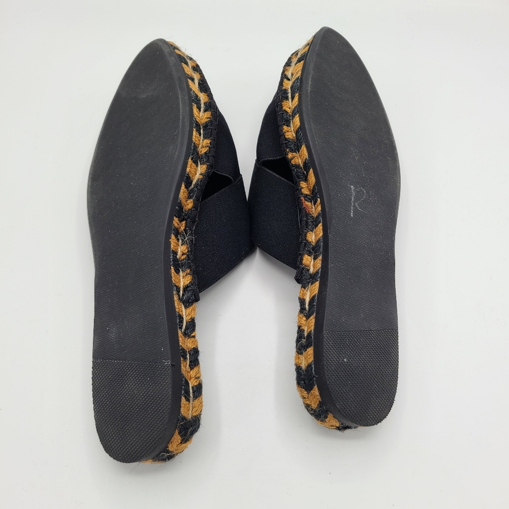 Kelsi Dagger Brooklyn Black Crisscross Jazz Mule Slip on Espadrilles - Picture 7 of 7